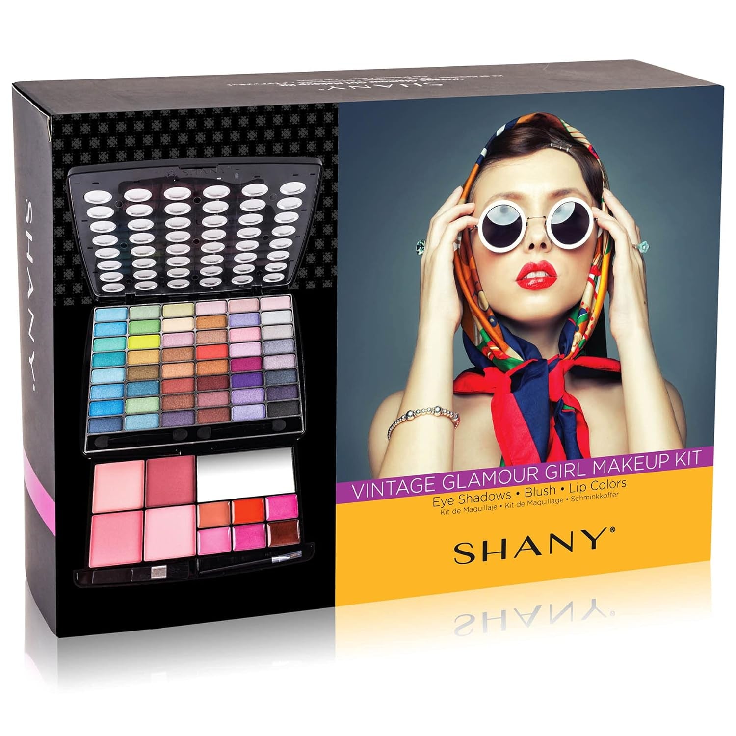 Glamour Girl Ultimate Makeup Kit - All-in-One Eyeshadow Palette, Blushes, Lipstick, Mirror & Applicators in Premium Gift Packaging