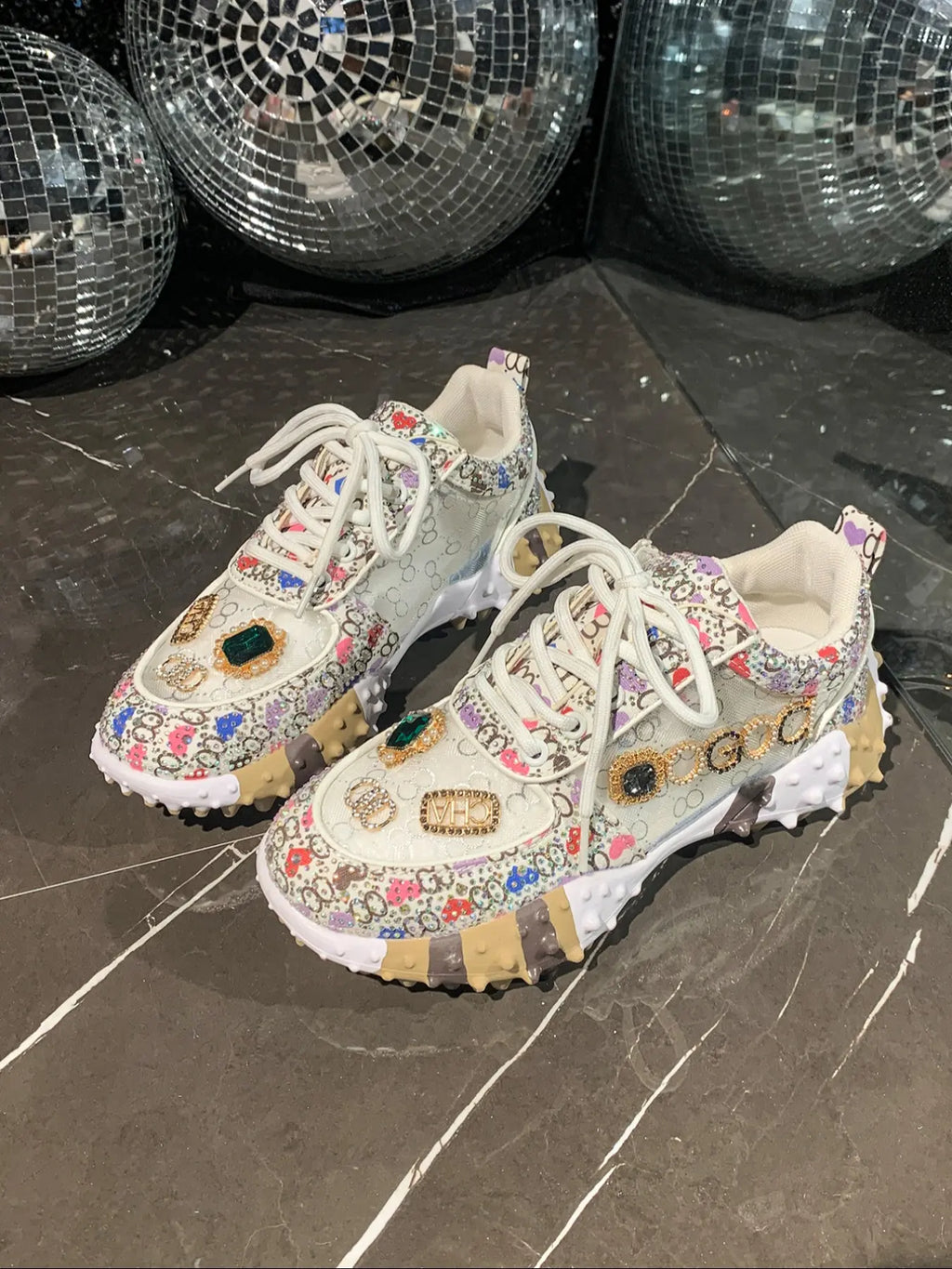 Women'S Casual Sports Shoes, Spring & Fall, Low Top, PU Material, Rubber Sole, Anti-Slip, Stylish Sneaker, Casual Trendy Sneakers, Fashionable, Versatile, Student Shoes