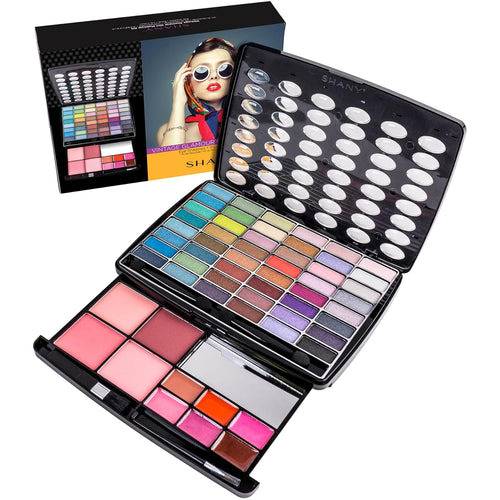 Glamour Girl Ultimate Makeup Kit - All-in-One Eyeshadow Palette, Blushes, Lipstick, Mirror & Applicators in Premium Gift Packaging