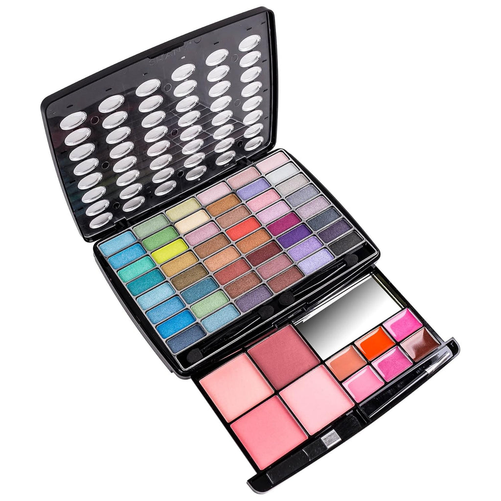 Glamour Girl Ultimate Makeup Kit - All-in-One Eyeshadow Palette, Blushes, Lipstick, Mirror & Applicators in Premium Gift Packaging